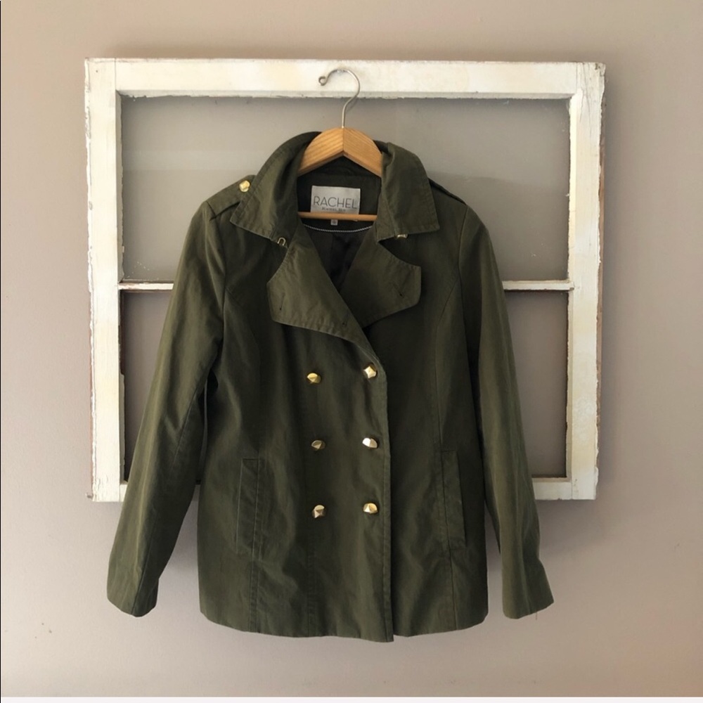 RACHEL Rachel Roy Olive Utility Jacket- Large